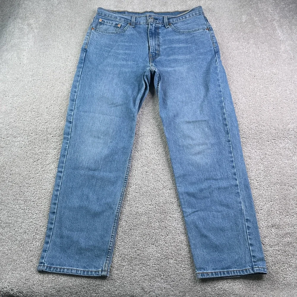 Levis Jeans Mens 34x30 Blue 550 Relaxed Fit Tapered Leg Stretch Denim Pants